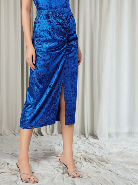 ZYNG Velvet Midi Pencil Skirt - Image 2
