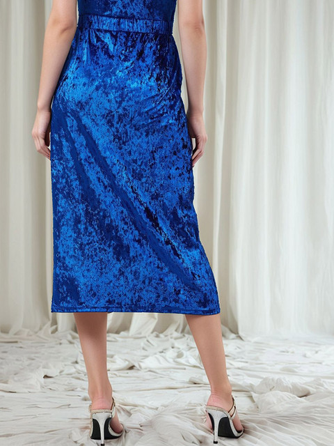 ZYNG Velvet Midi Pencil Skirt - Image 4