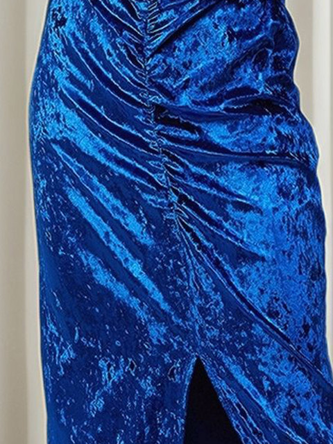 ZYNG Velvet Midi Pencil Skirt - Image 7