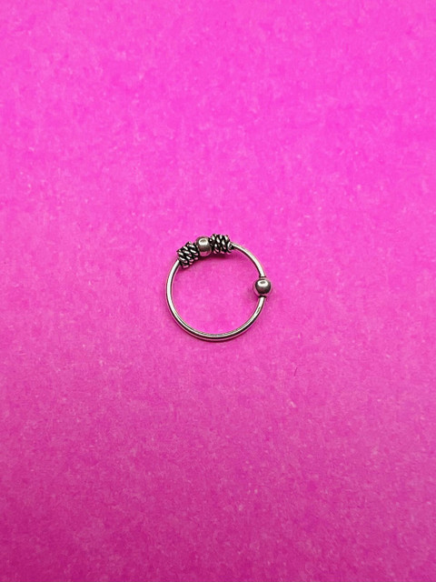 Arte Jewels Sterling Silver Ring Nosepin