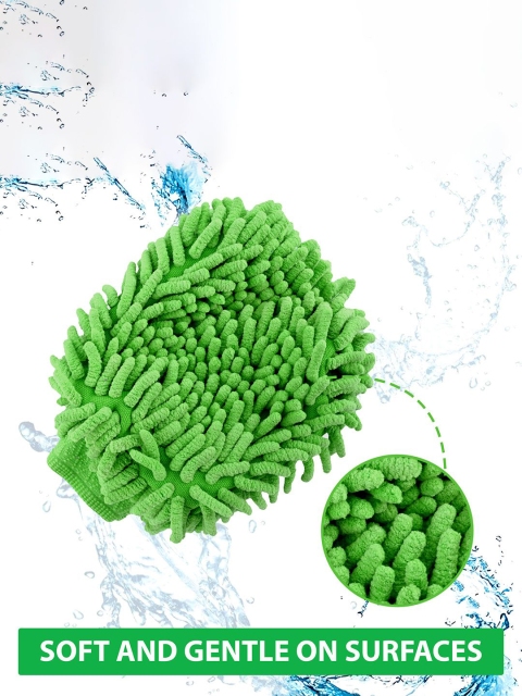 Kuber Industries 6 Pcs Green Multipurpose Microfiber Glove Duster for Home Cleaning Duster - Image 5