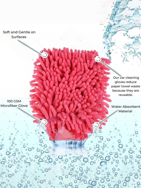 Kuber Industries 3 Pcs Pink Multipurpose Microfiber Glove Duster for Home Cleaning Duster - Image 4