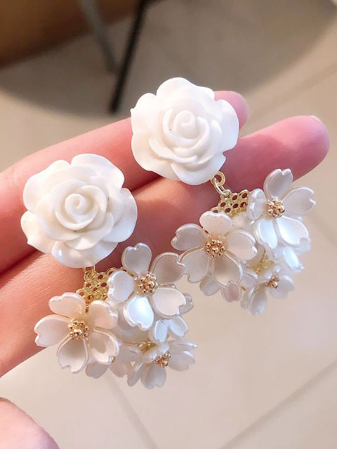 StyleCast x Revolte Floral Drop Earrings