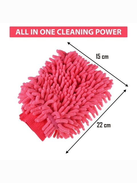 Kuber Industries 3 Pcs Pink Multipurpose Microfiber Glove Duster for Home Cleaning Duster - Image 6