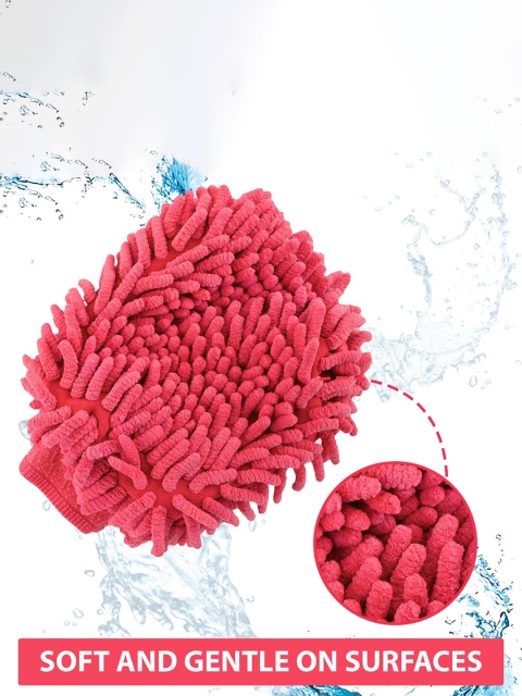 Kuber Industries 4 Pcs Pink Multipurpose Microfiber Glove Duster for Home Cleaning Duster - Image 5