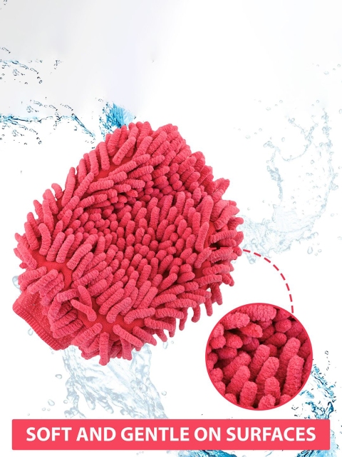 Kuber Industries 6 Pcs Pink Multipurpose Microfiber Glove Duster - Image 5
