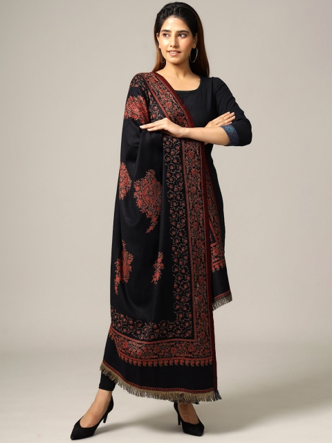 HANDICRAFT PALACE Women Floral Woven Design Shawl