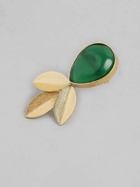 Anouk Gold Plated Beaded Tear Drop Shaped Drop Earrings - Image 3