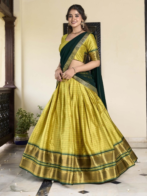 LOOKNBOOK ART Ready to Wear Lehenga & Unstitched Blouse With Dupatta - Image 3