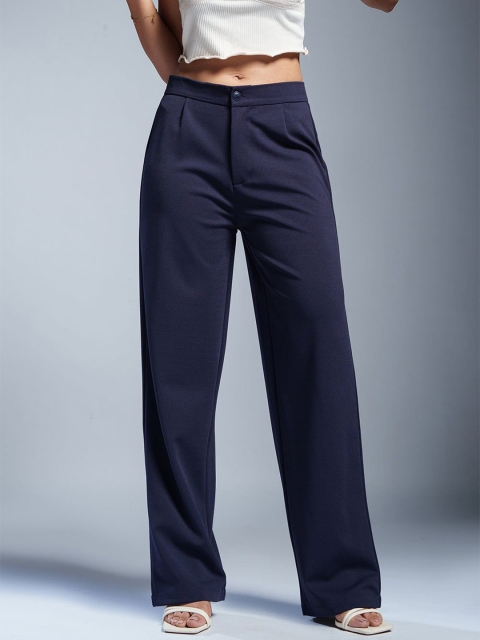 FREAKINS Women Relaxed Fit High-Rise Korean Pant