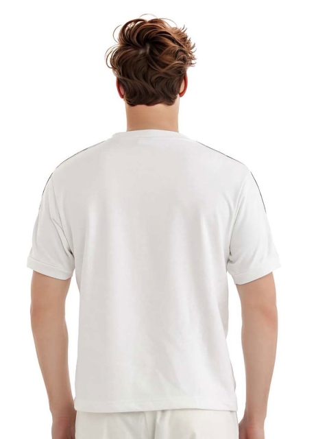 RARE RABBIT Men Graphic Printed Round Neck Cotton Oversized T-shirt - Image 5