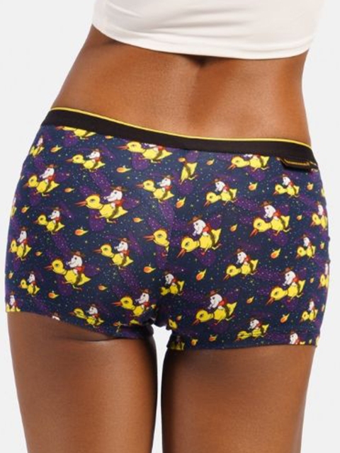 bummer Women Printed Mid-Rise Boy Shorts Briefs - Image 5
