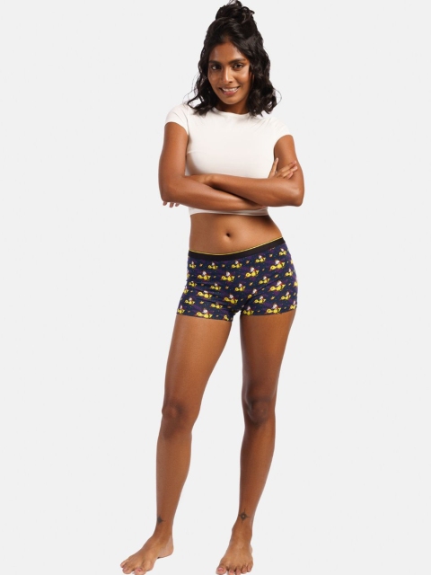 bummer Women Printed Mid-Rise Boy Shorts Briefs - Image 3