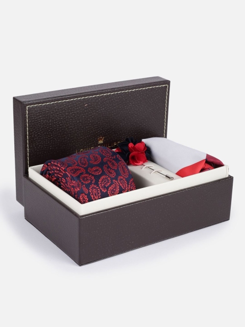 Louis Philippe Men Tie, Cufflinks, Pocket Square Accessory Gift Set