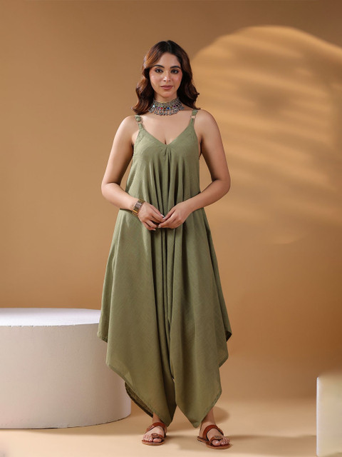 Rain & Rainbow Women Cotton Basic Jumpsuit