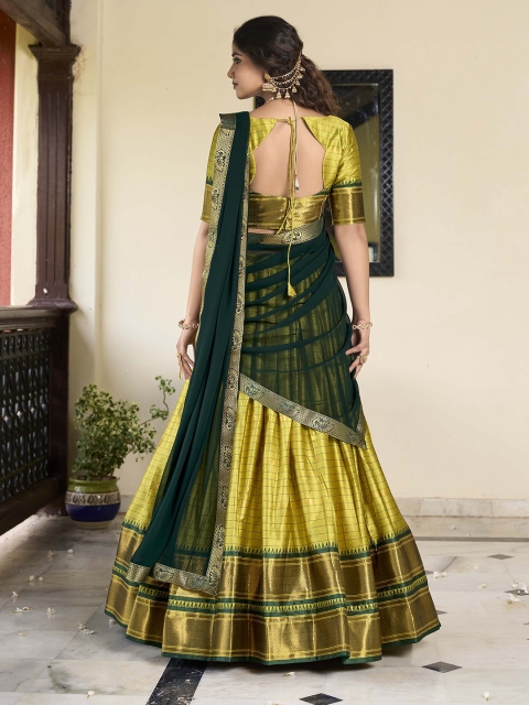 LOOKNBOOK ART Ready to Wear Lehenga & Unstitched Blouse With Dupatta - Image 4