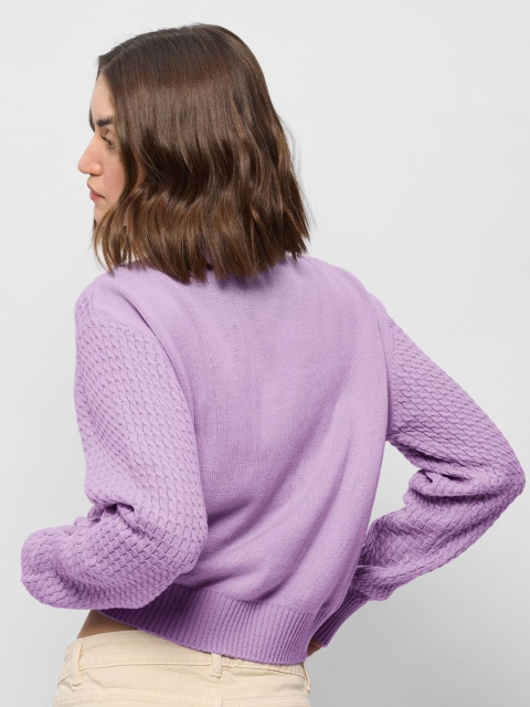The Souled Store Women Cable Knit Turtle Neck Pullover Sweaters - Image 4