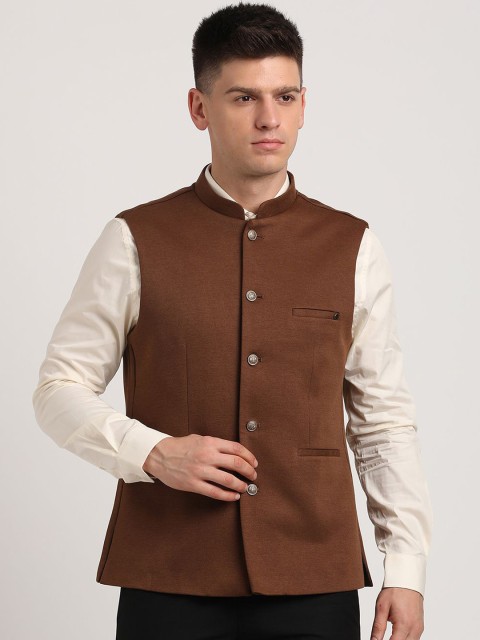 Turtle Men Solid Nehru Jackets
