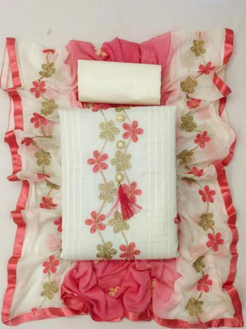 Suha Unstitched Dress Material - Image 2