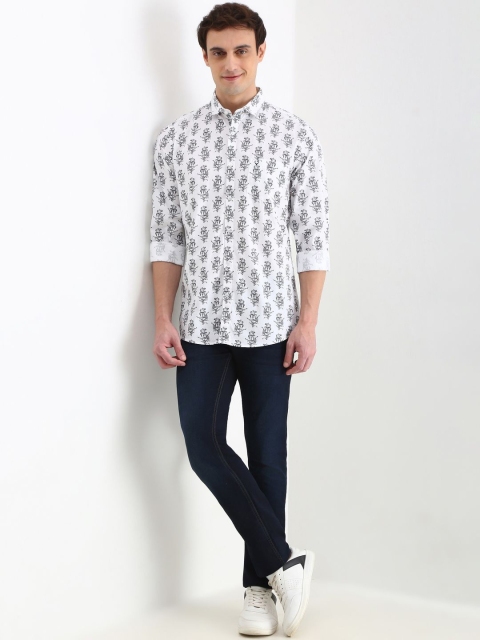 Allen Solly Men Spread Collar Floral Printed Cotton Slim Fit Casual Shirt - Image 5