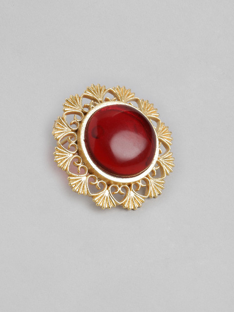 Anouk Gold-Plated Beaded Circular Stud Earrings - Image 3