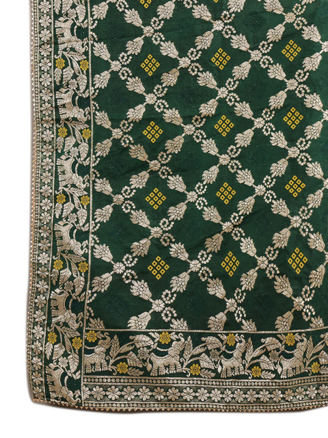 SOUNDARYA Woven Design Bandhani Dupatta - Image 7