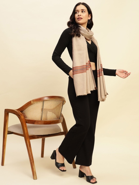 WEAVERS VILLA Women Striped Printed Shawl - Image 7