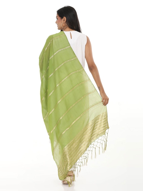 HELLA FASHIONS Striped Viscose Rayon Dupatta - Image 5