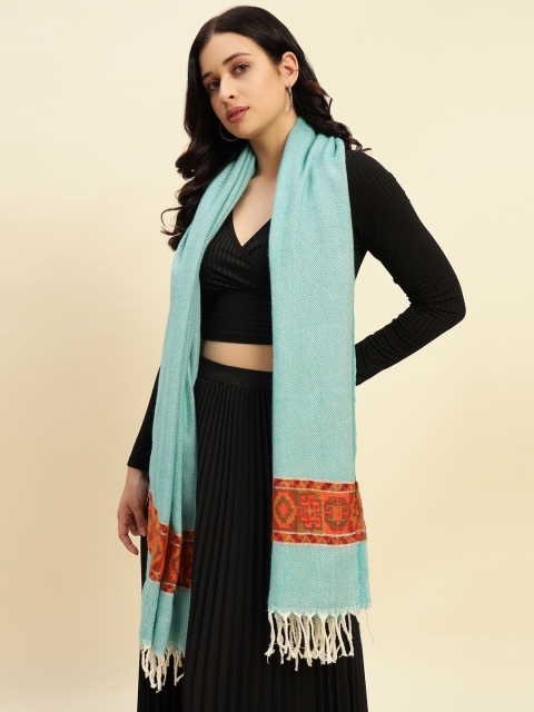 WEAVERS VILLA Women Abstract Woven Design Shawl - Image 7