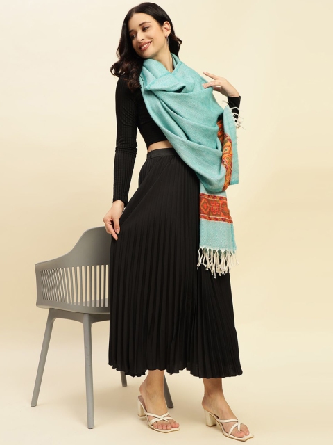 WEAVERS VILLA Women Abstract Woven Design Shawl - Image 4