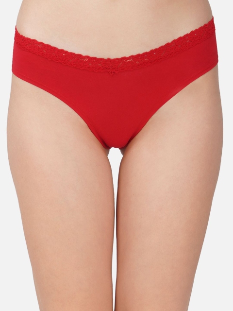 Carlton London Mid-rise Bikini Briefs BK-OP1-RED-SS
