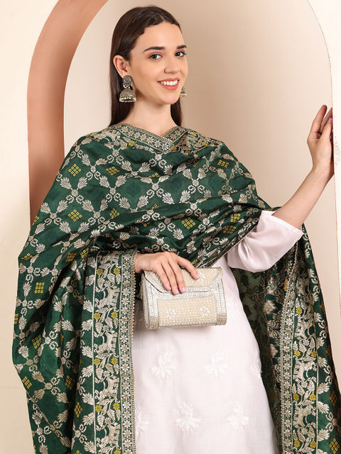 SOUNDARYA Woven Design Bandhani Dupatta - Image 2