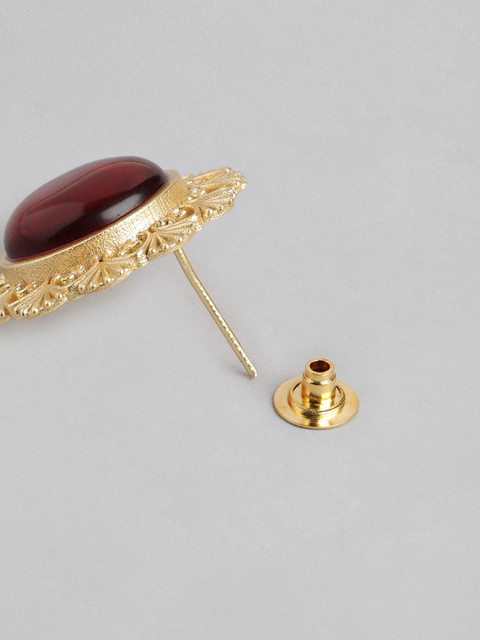 Anouk Gold-Plated Beaded Circular Stud Earrings - Image 4