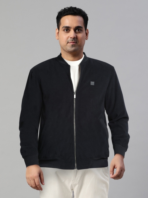 THE BEAR HOUSE Self Design Stand Collar Windcheater Bomber Jacket - Image 8