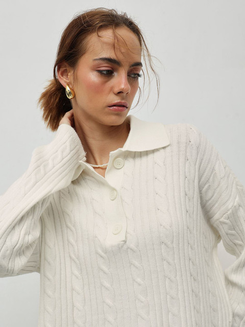 STREET 9 Women Cable Knit Pullover - Image 2
