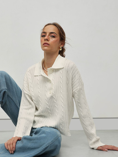 STREET 9 Women Cable Knit Pullover - Image 6