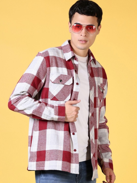 V-Mart Men Opaque Checked Casual Shirt