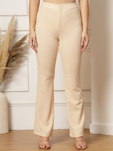 aayu Women Relaxed High-Rise Trousers