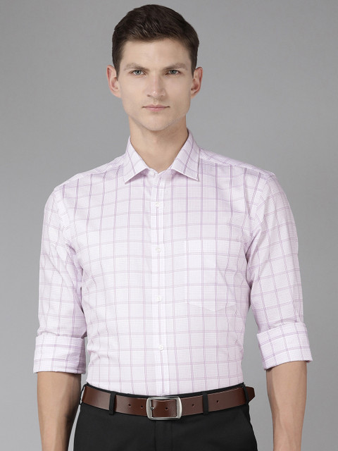 Park Avenue Men Pure Cotton Slim Fit Checked Formal Shirt - Image 4