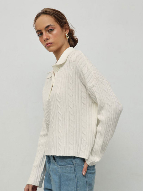 STREET 9 Women Cable Knit Pullover - Image 3