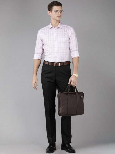 Park Avenue Men Pure Cotton Slim Fit Checked Formal Shirt - Image 7