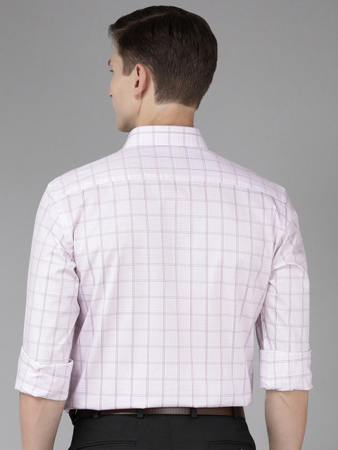 Park Avenue Men Pure Cotton Slim Fit Checked Formal Shirt - Image 6