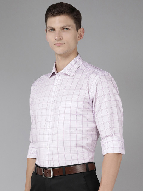 Park Avenue Men Pure Cotton Slim Fit Checked Formal Shirt - Image 5