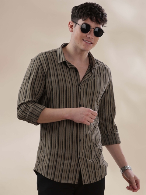 HERE&NOW Men Slim Fit Opaque Casual Shirt