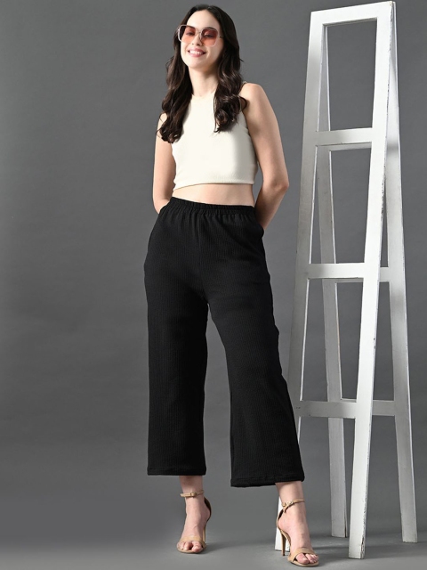 The Roadster Lifestyle Co Women Relaxed Straight Fit Mid-Rise Wide Leg Trousers - Image 6
