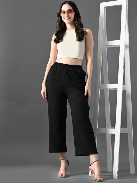 The Roadster Lifestyle Co Women Relaxed Straight Fit Mid-Rise Wide Leg Trousers - Image 5