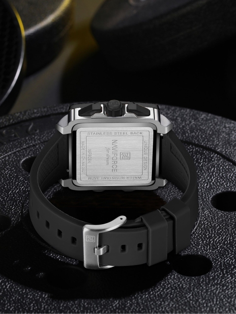 Naviforce Men Embellished Dial & Straps Analogue Chronograph Watch NF8064_S B B - Image 3