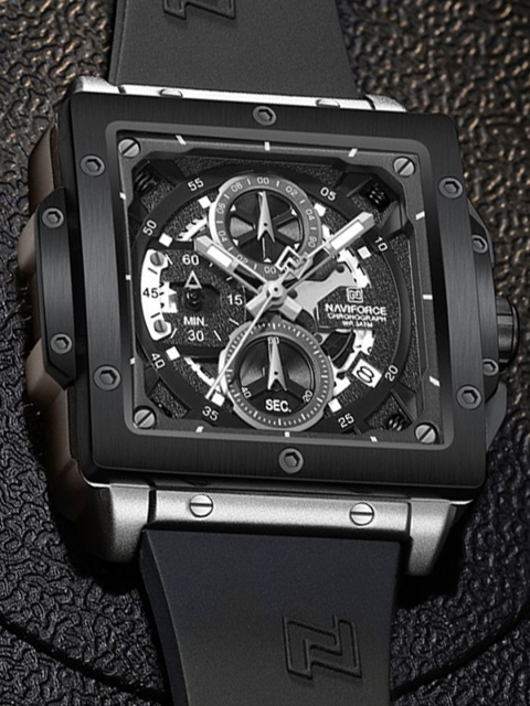 Naviforce Men Embellished Dial & Straps Analogue Chronograph Watch NF8064_S B B - Image 5