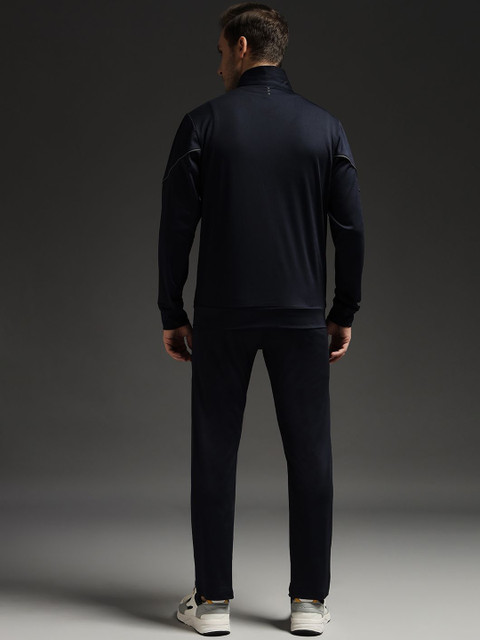 FCK GOLD Men Mock Collar Long Sleeve Blue Tracksuit - Image 5