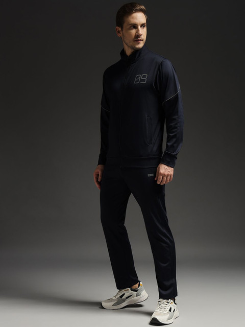 FCK GOLD Men Mock Collar Long Sleeve Blue Tracksuit - Image 4